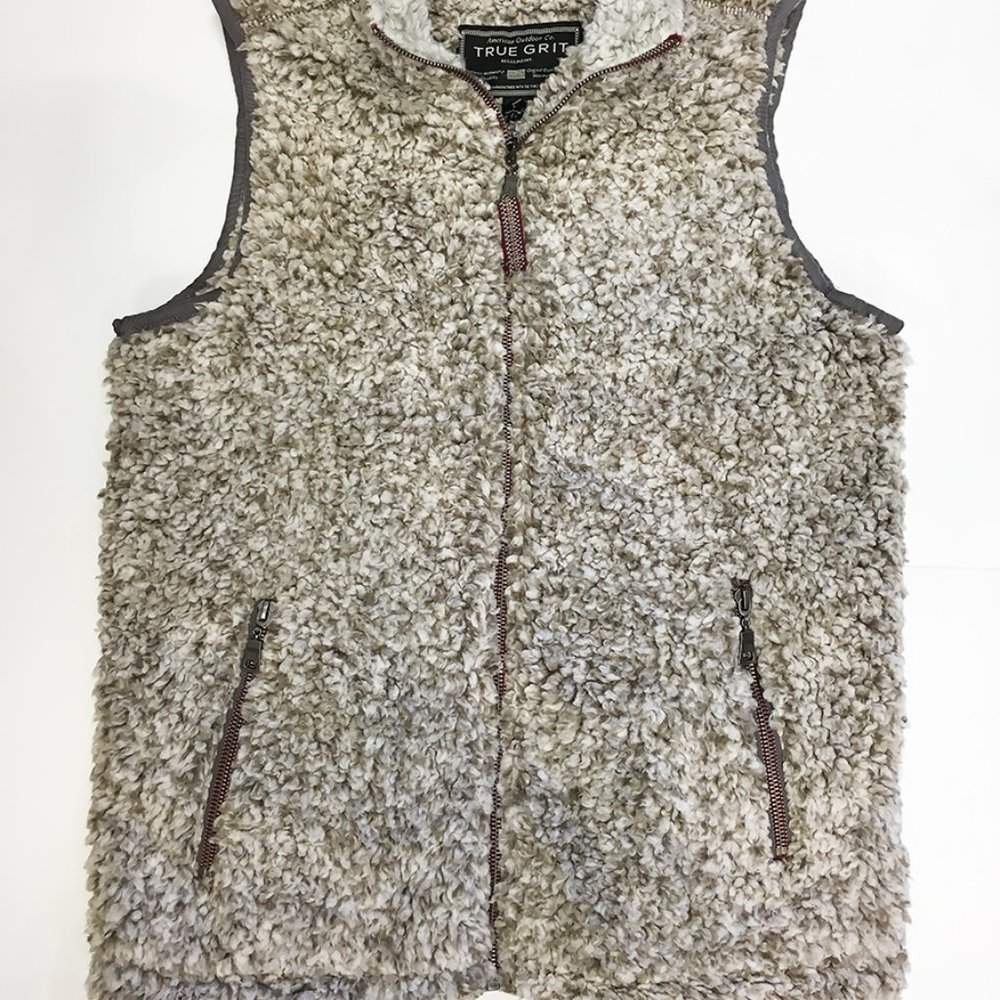 True Grit Frosty Tipped Fleece Vest, size Large